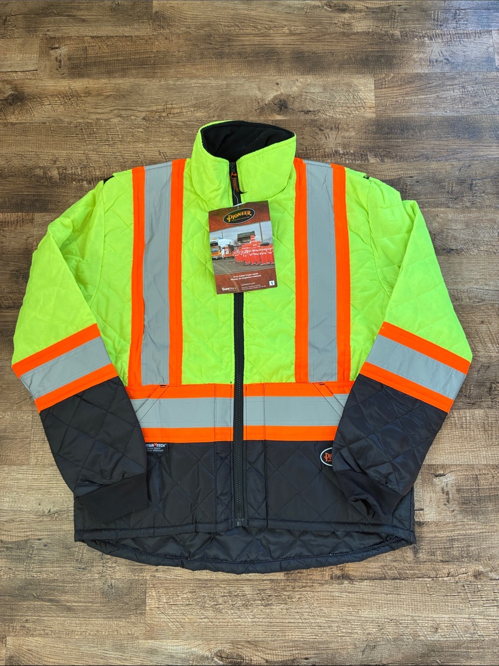 NWT PIONEER High-Visibility Quilted Freezer Safety Jacket